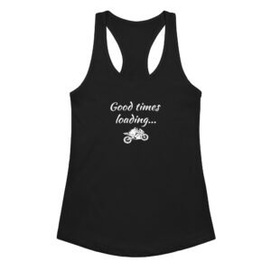 Good Times Loading Women’s fitted racerback tank top