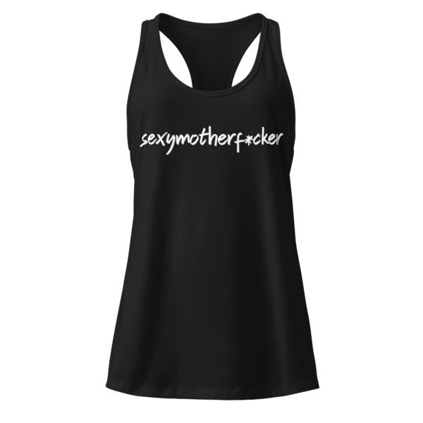Sexymotherf*cker Women’s fitted racerback tank top - Image 3