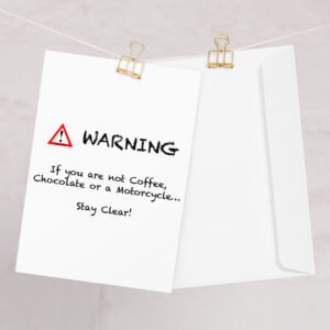 Warning! Greeting card