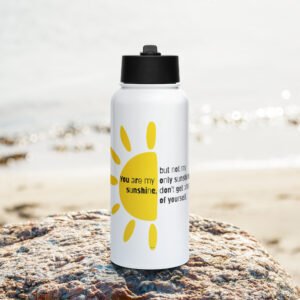 You Are My Sunshine, Stainless steel water bottle with a straw lid