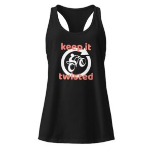 Keep It Twisted, Women’s fitted racerback tank top