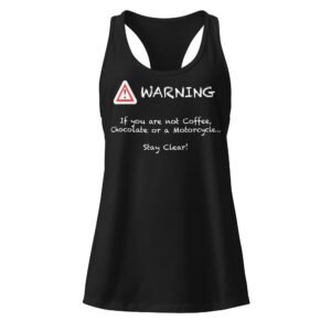 Warning! Women’s fitted racerback tank top