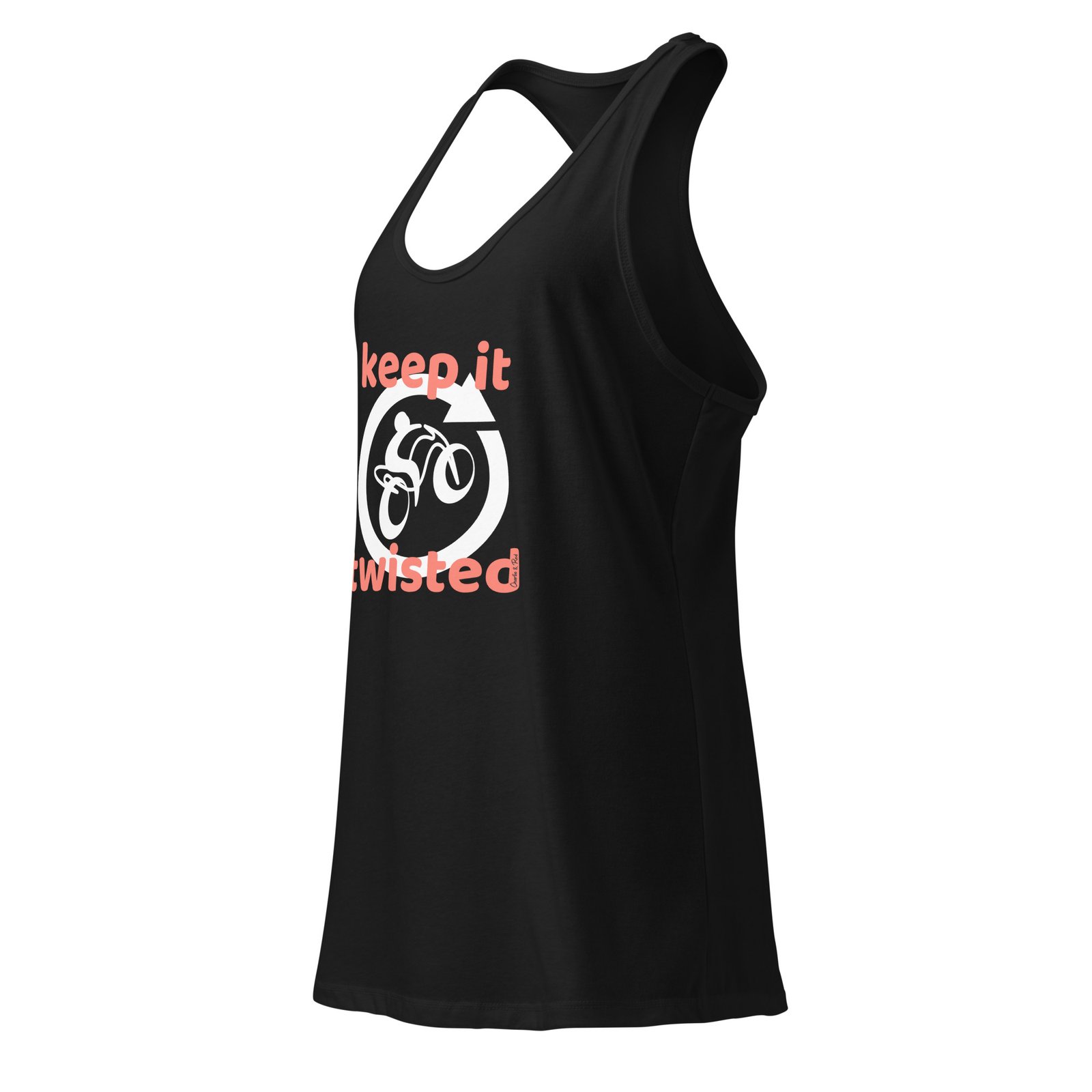 Keep It Twisted, Women’s fitted racerback tank top - Image 4