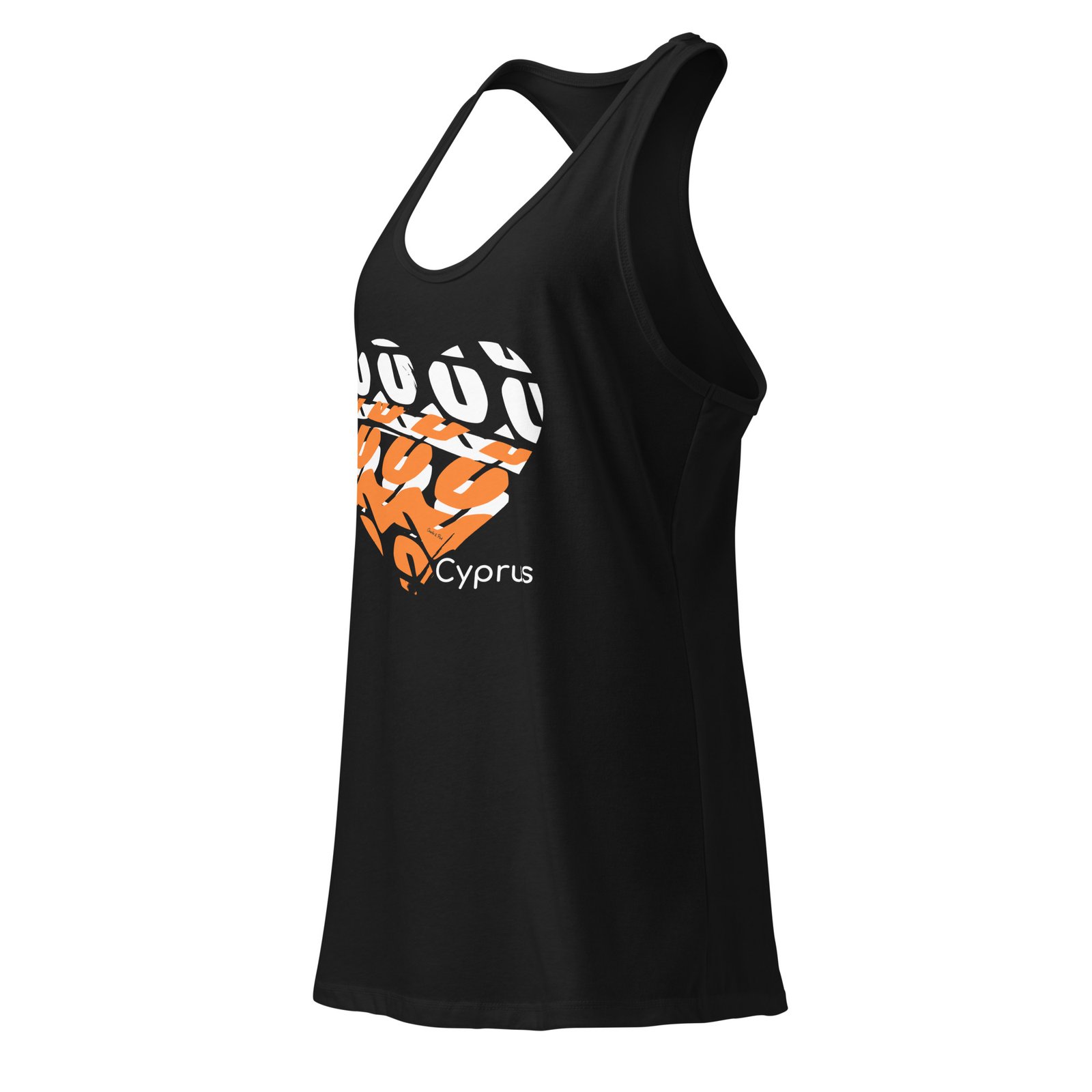 Love Cyprus Women’s fitted racerback tank top - Image 2