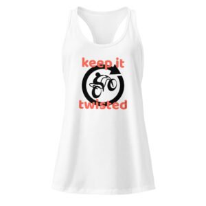 Keep It Twisted, Women’s fitted racerback tank top