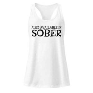 Also Available In Sober Women’s fitted racerback tank top