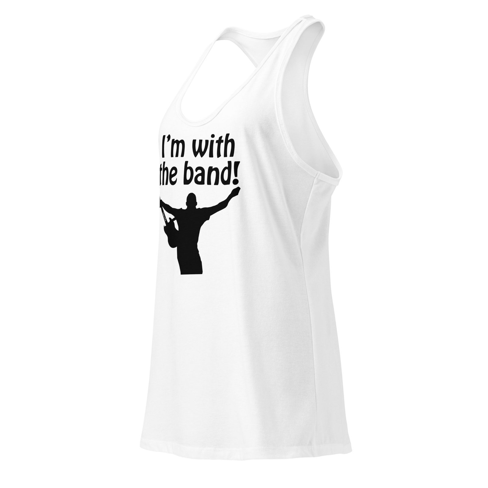 I'm With The Band! Women’s fitted racerback tank top - Image 2